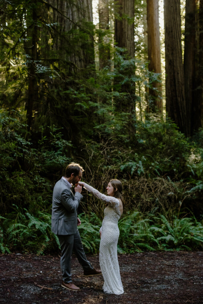 Redwoods elopement in Redwood National Park in Northern California